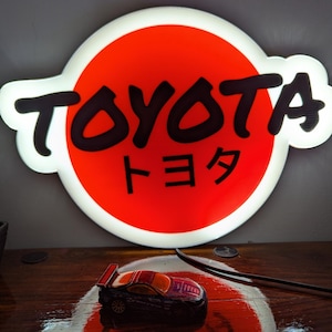 Toyota 3D Printed Wall Light – Vintage style, Classic Car Decor, Automotive Wall Art, Unique Gift for Toyota Fans