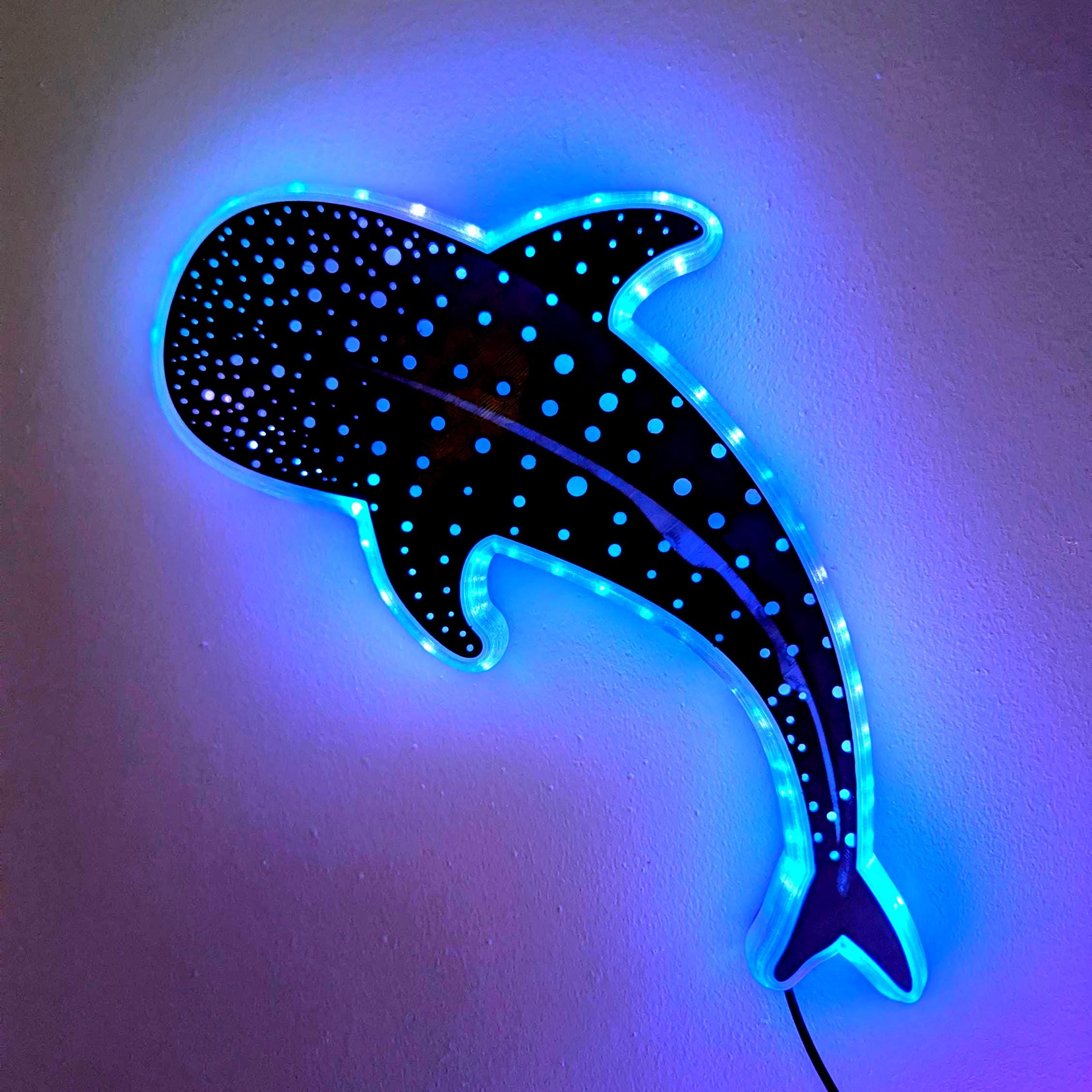 Whale Shark LED Wall Lamp/ Décor With Mesmerizing Underwater Effect - Etsy