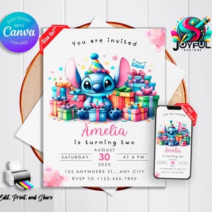 Invitation d’anniversaire de point | Modèle modifiable et imprimable | Invitation à une fête au point d’aquarelle | Facile à modifier dans Canva | Téléchargement instantané