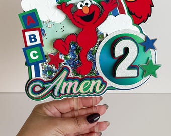 Elmo, Cake Topper Shaker Elmo boy, Cake Topper Elmo boy, Sesame Place