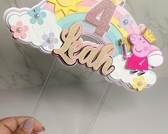 Peppa Pig Cake Topper for Girls