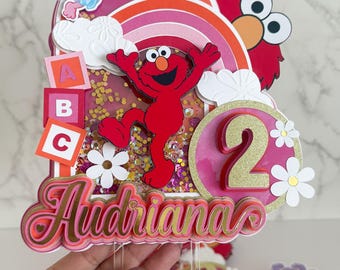 Elmo, Cake Topper Shaker Elmo, Elmo Cake Topper, Sesame Place