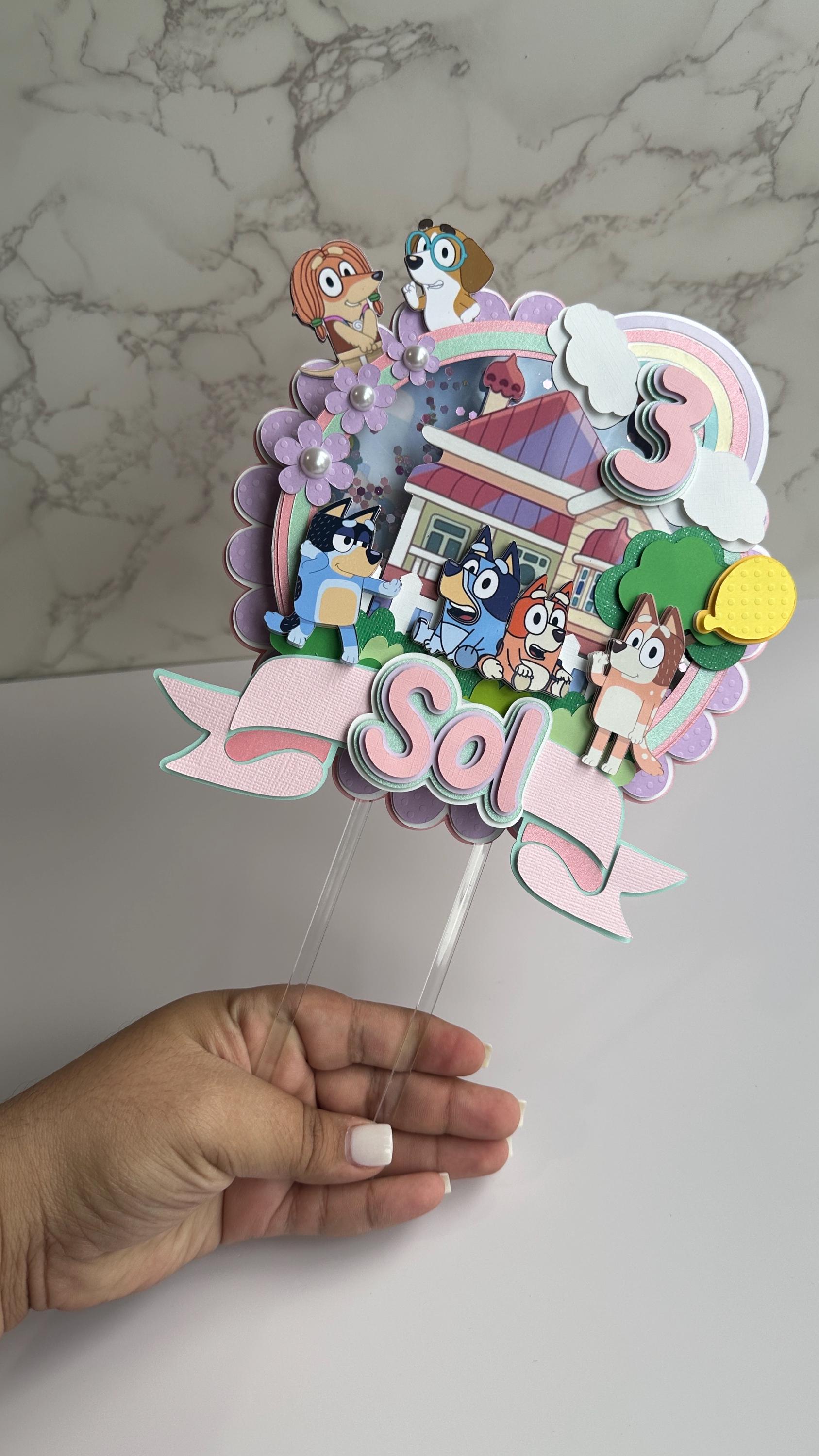 Bluey Shaker Cake Topper
