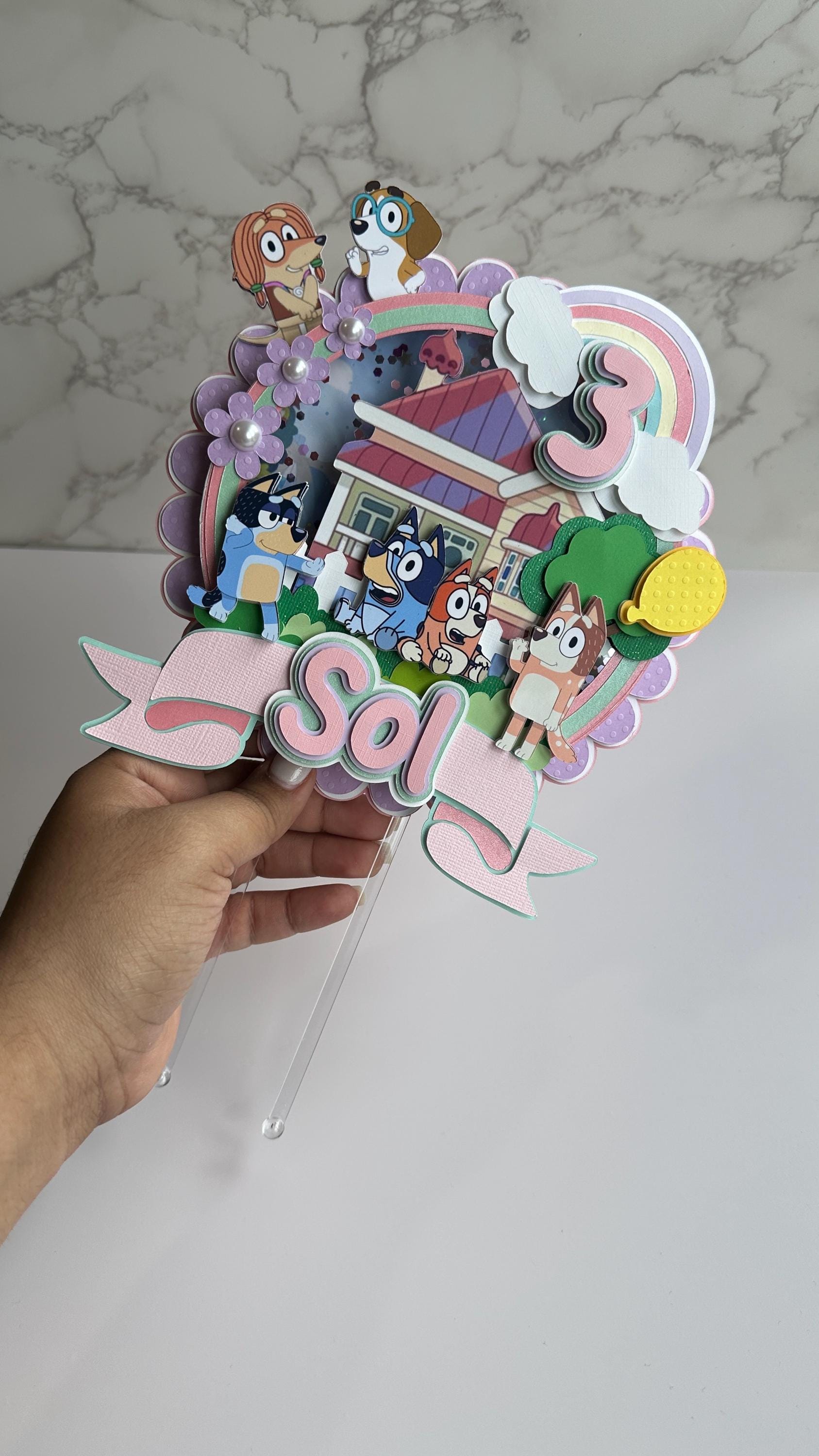 Bluey Shaker Cake Topper