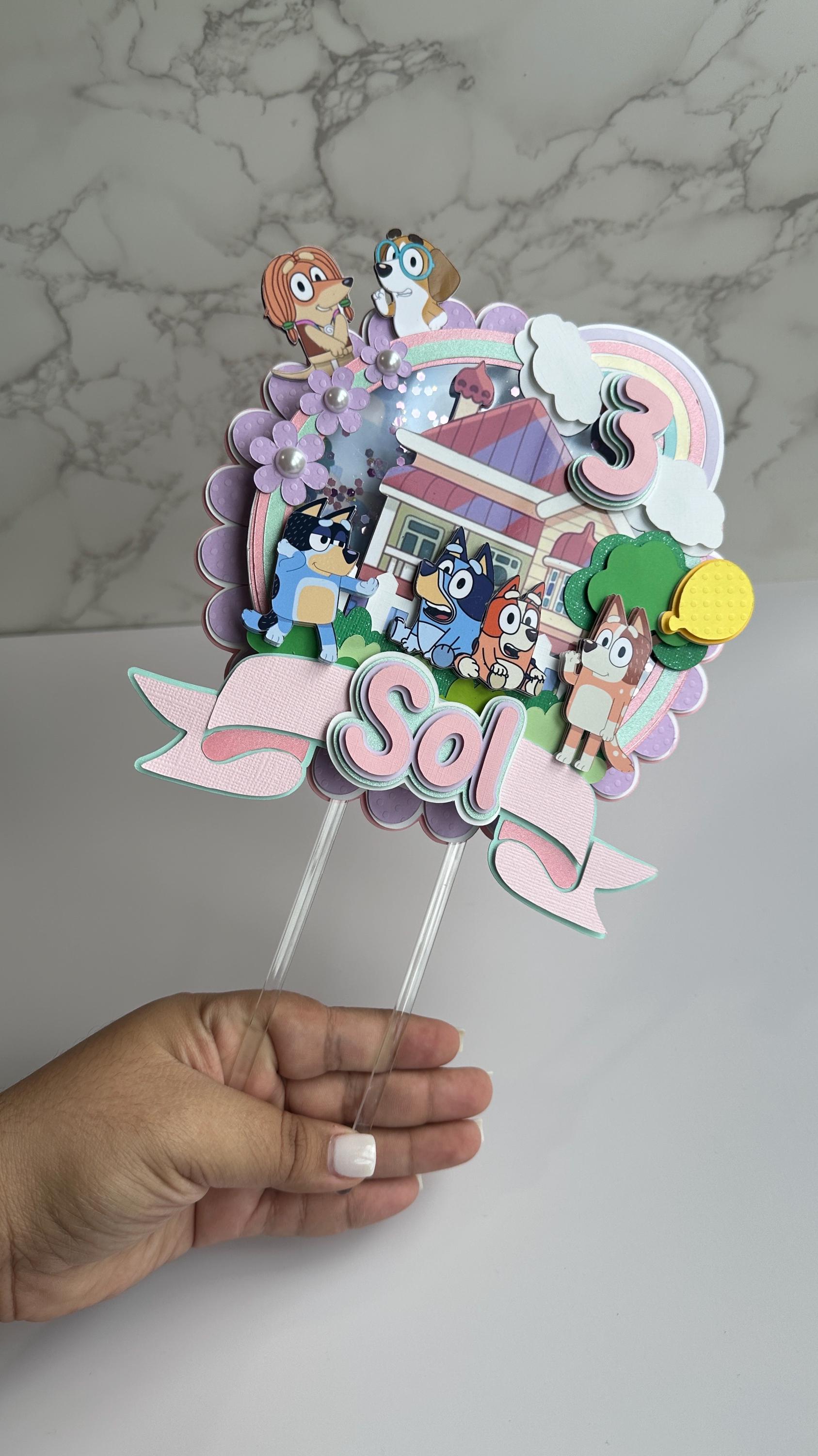 Bluey Shaker Cake Topper