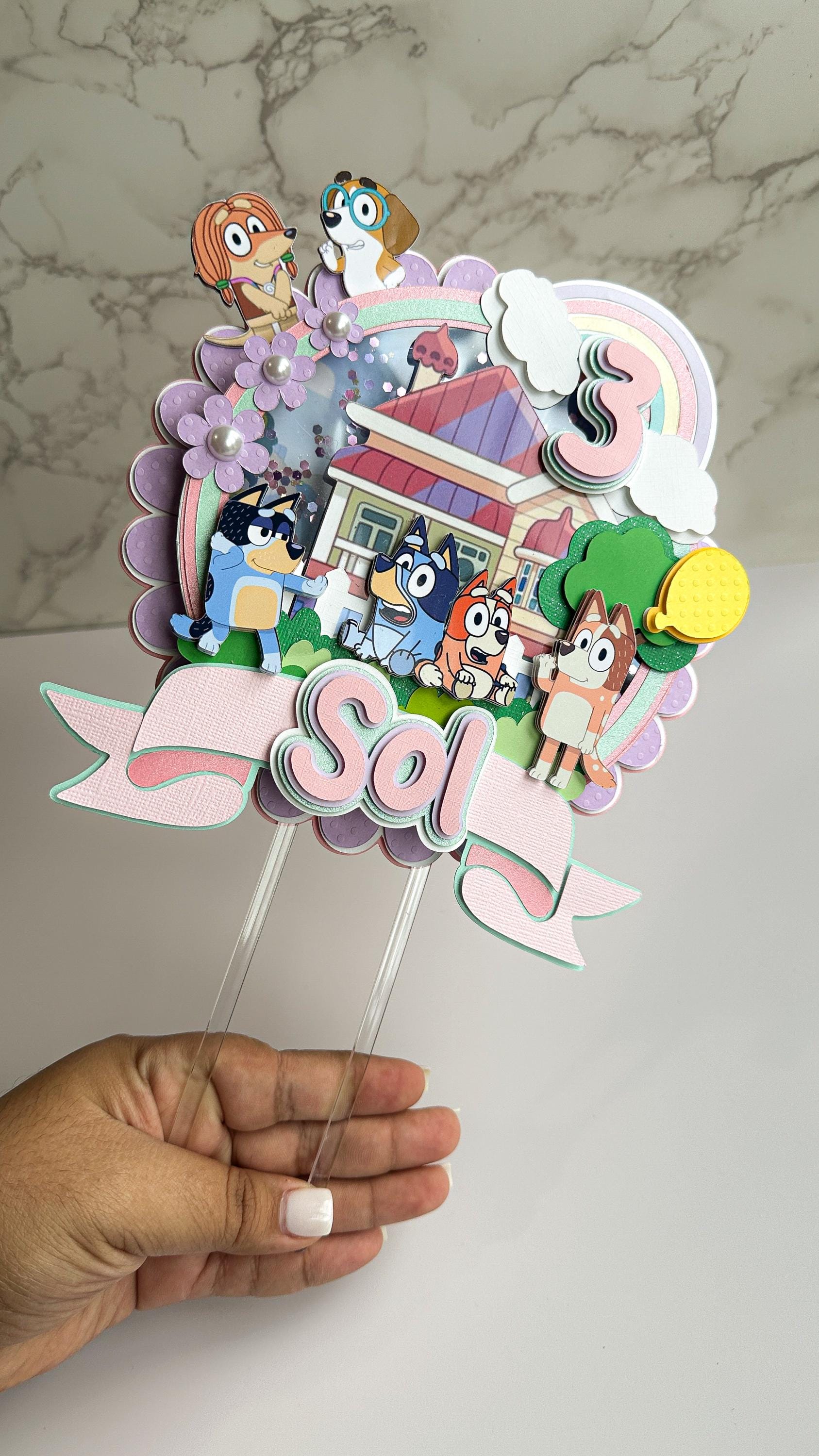 Bluey Shaker Cake Topper
