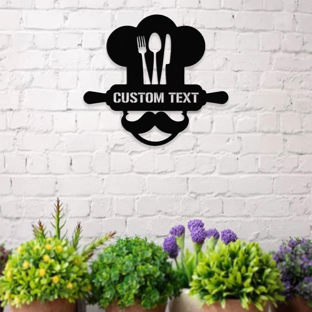 Personal Chef Laser Cut Metal Sign, Kitchen Metal LED Sign ...