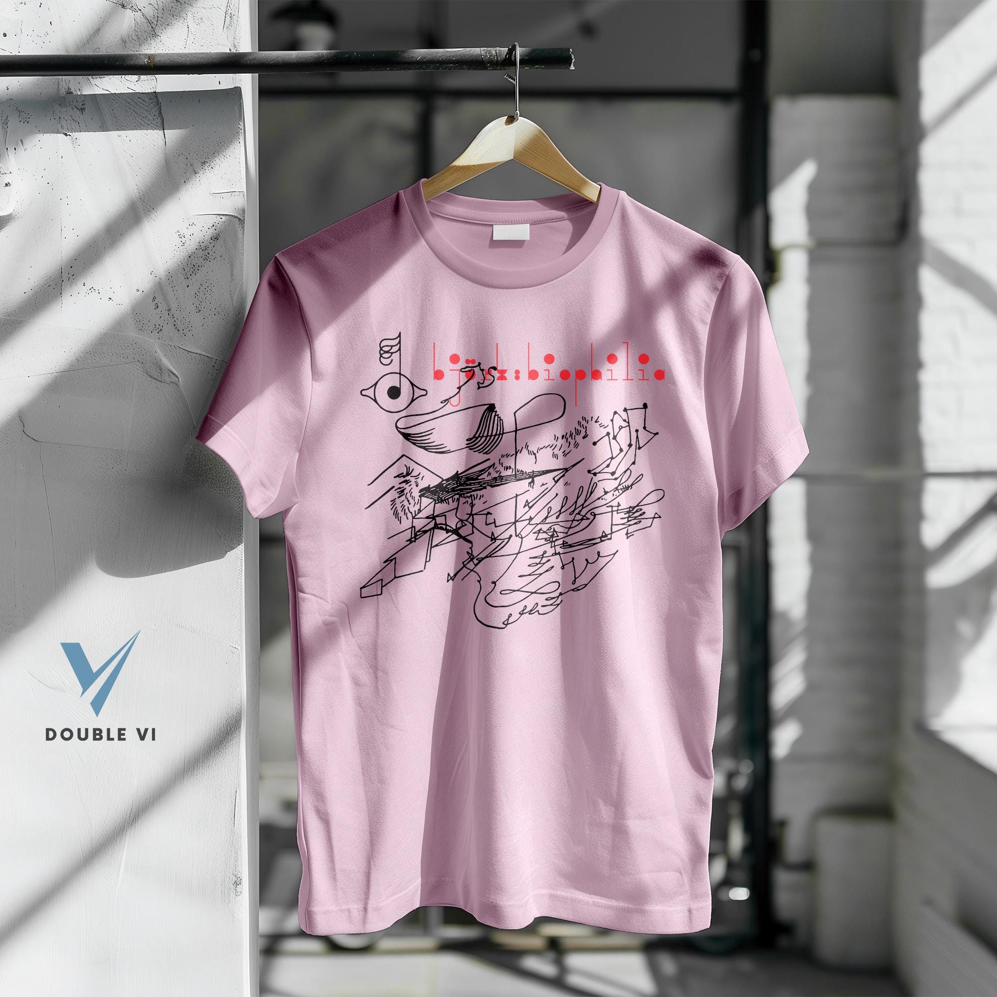 Bjork Biophilia Line Art T-shirt – Abstract Music Graphic Tee 