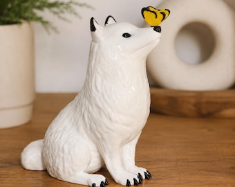 Fantasy Fox Figurine, Quicksilver Inspired Fox, Bookish Decor, Reader Gift, Cottagecore Shelf Decor, Book Nook Statue