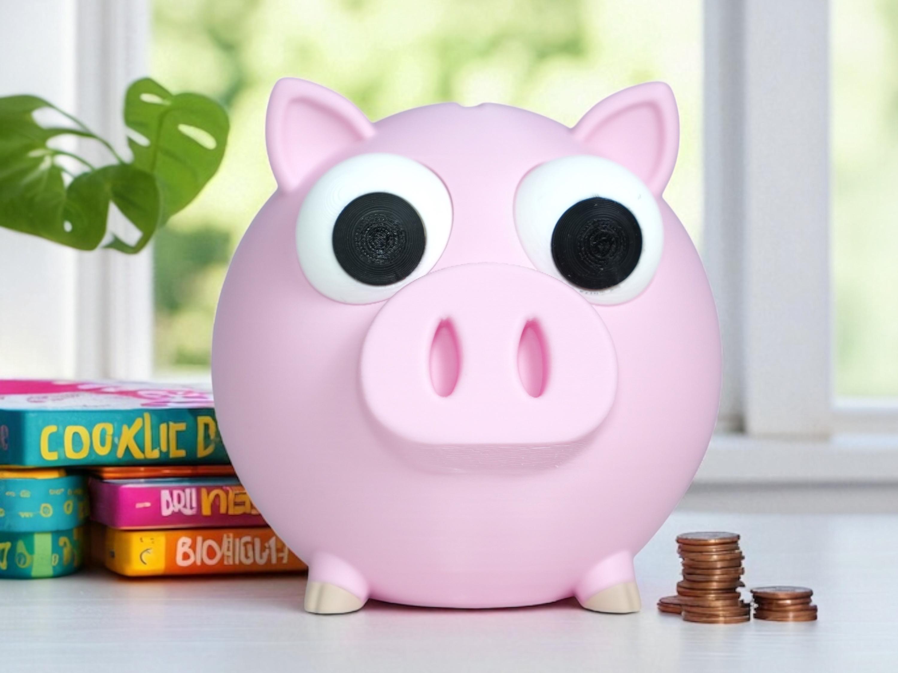 3D Printed Pig Piggy Bank: Pink PLA Coin Holder, Kids Gift - Etsy