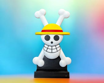 Anime Pirate Phone Stand | 3D Printed Desk Accessory | Otaku and Collector Fans