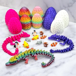 Dragão Articulado com Ovo: Decoração de PLA Colecionável, Presente de Páscoa e Aniversário