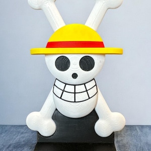Anime Pirate Phone Stand: 3D Printed Desk Accessory