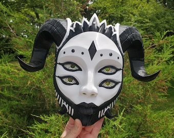 3D Printed Multi Color Hellequin Mask - Etsy