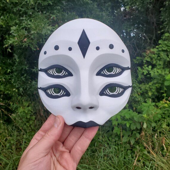 3D Printed Multi Color Hellequin Mask - Etsy