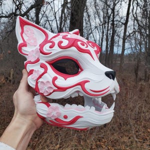 3D Printed Articulating Kitsune Mask