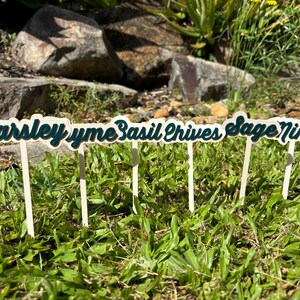 Garden Markers Herb Markers Plant Stake Labels Garden Custom Labels Personalised Garden Labels Plant Organiser Garden Organiser Eco Friendly