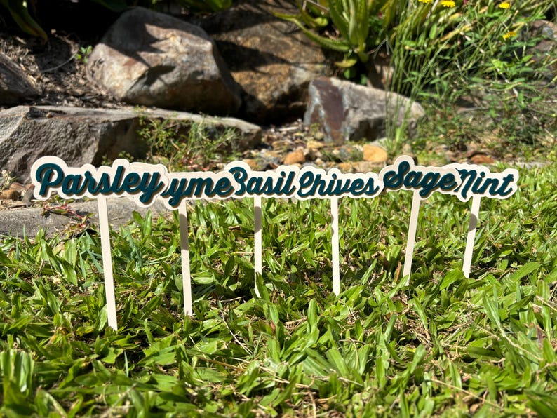 Garden Markers Herb Markers Plant Stake Labels Garden Custom Labels Personalised Garden Labels Plant Organiser Garden Organiser Eco Friendly