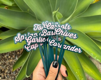 Herbs Plants Garden Labels Custom Plant Markers Eco-Friendly Garden Herb Labels Garden Bed Accessories Herbs Garden Tags