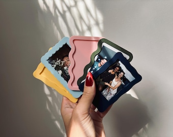 Housewarming Gift Idea Instax Wavy Magnetic Instax Mini Photo Frame Funky Fridge Decor Photo Magnet Kitchen Decor Bestfriend Gift Idea