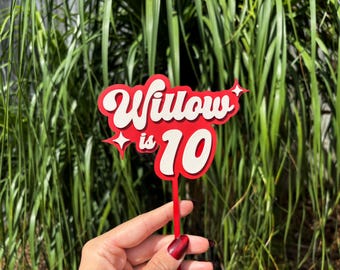Birthday Name Topper Custom Cake Topper For Birthday Funky Cake Topper Personalised Name Party Accessories Cake Decoration Topper Colors Fun
