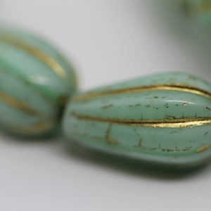 8x15 Melon Drop Mint with a Gold Wash
