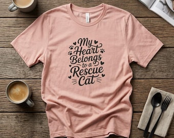 Rescue Cat Owner T-Shirt | Unisex Cat Lover Tee | Foster Kitten Mom | Adopt Dont Shop