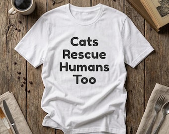 Rescue Cat Shirt | Kitten Lover Short Sleeve Tee | Adopt A Cat Tshirt