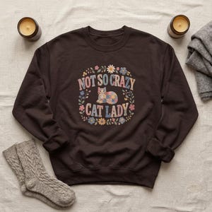 Sweatshirt für Katzenliebhaberinnen | Patchwork-Hemd mit Blumenmuster | Vintage Cottagecore
