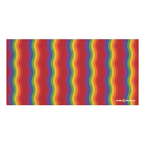 Pride Beach Towel (Multi), LGBTQIA Flag Design, Mink-Cotton Towel, LGBT Pride, LGBTQ+ Gift, Polyester-Cotton, One Size, Silky & Absorbent