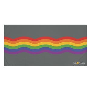 Pride Beach Towel, LGBTQIA Flag Design, Mink-Cotton Towel, LGBT Pride, LGBTQ+ Gift, Polyester-Cotton, One Size, Silky & Absorbent