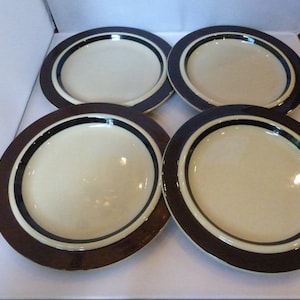 Vintage Arabia Ruija Troubadour Plate, Cake, Salad, Bread, 1970&#39;s Finland, Set of Four