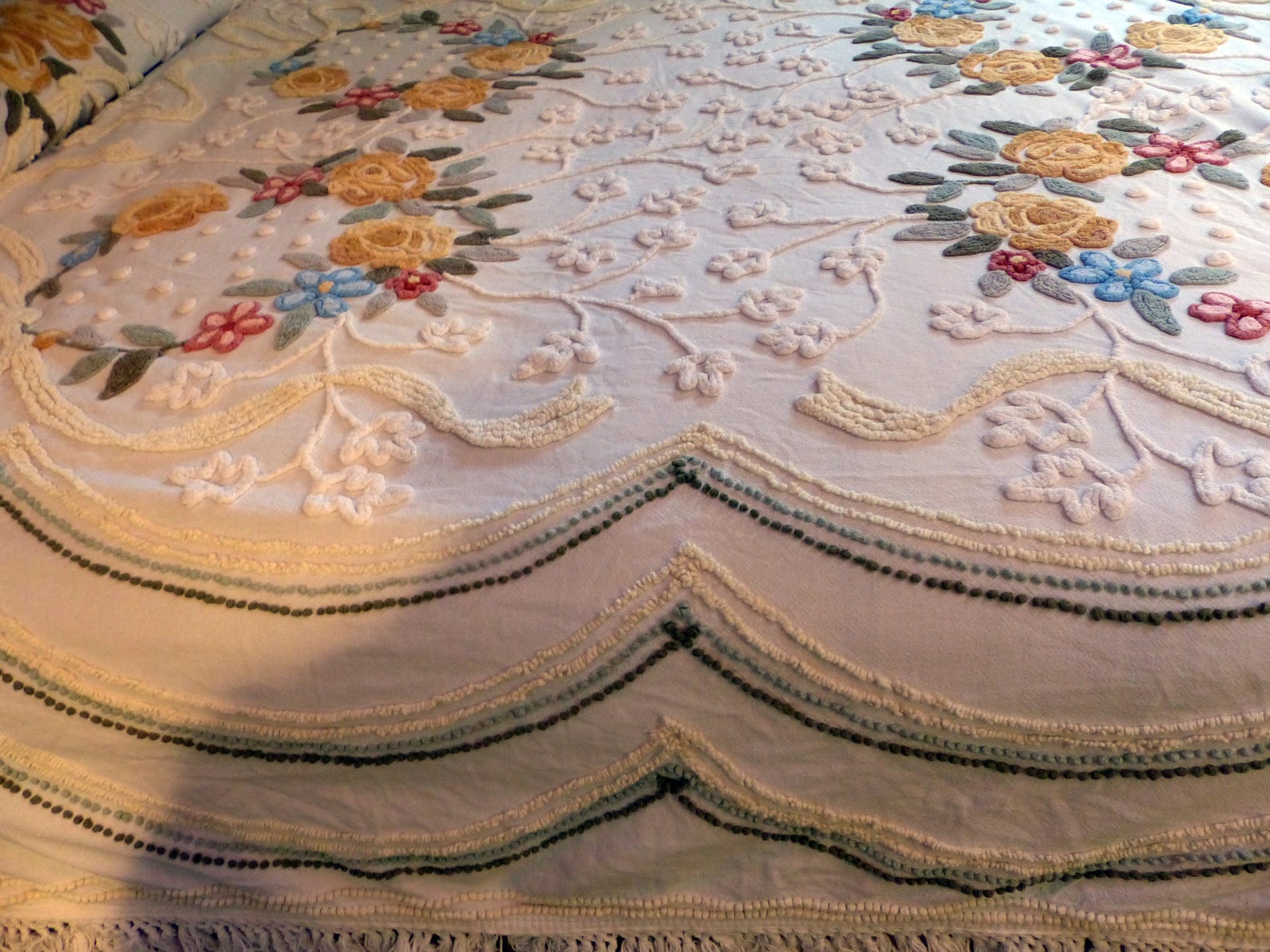 Reserved for Fran Vintage Chenille Bedspread Cabin Craft Etsy