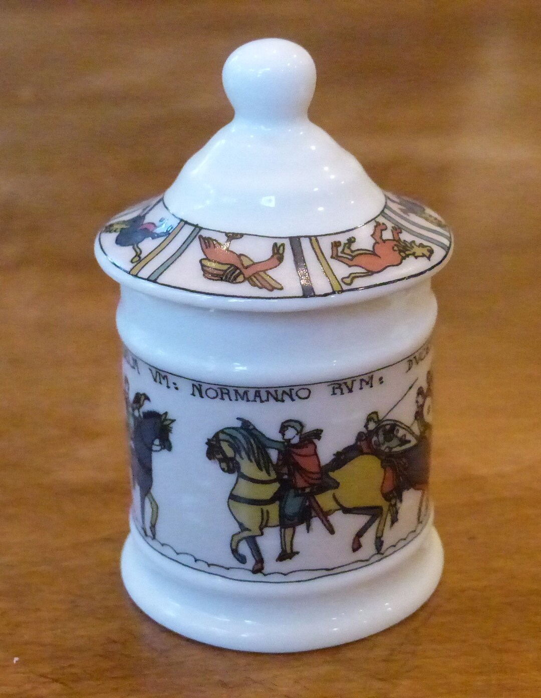 Limoges Capisserie De Bayeux Apothecary Dresser Jar Horses Etsy