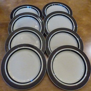 Vintage Arabia Ruija Troubadour Dinner Plates, Set of Eight, 1970&#39;s Finland