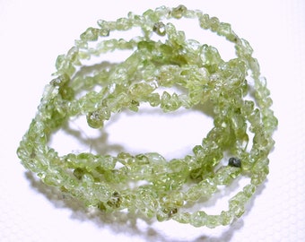 Peridot Gemstone Mini Chip 4mm Beads (Qty 1 Strand) - B5180