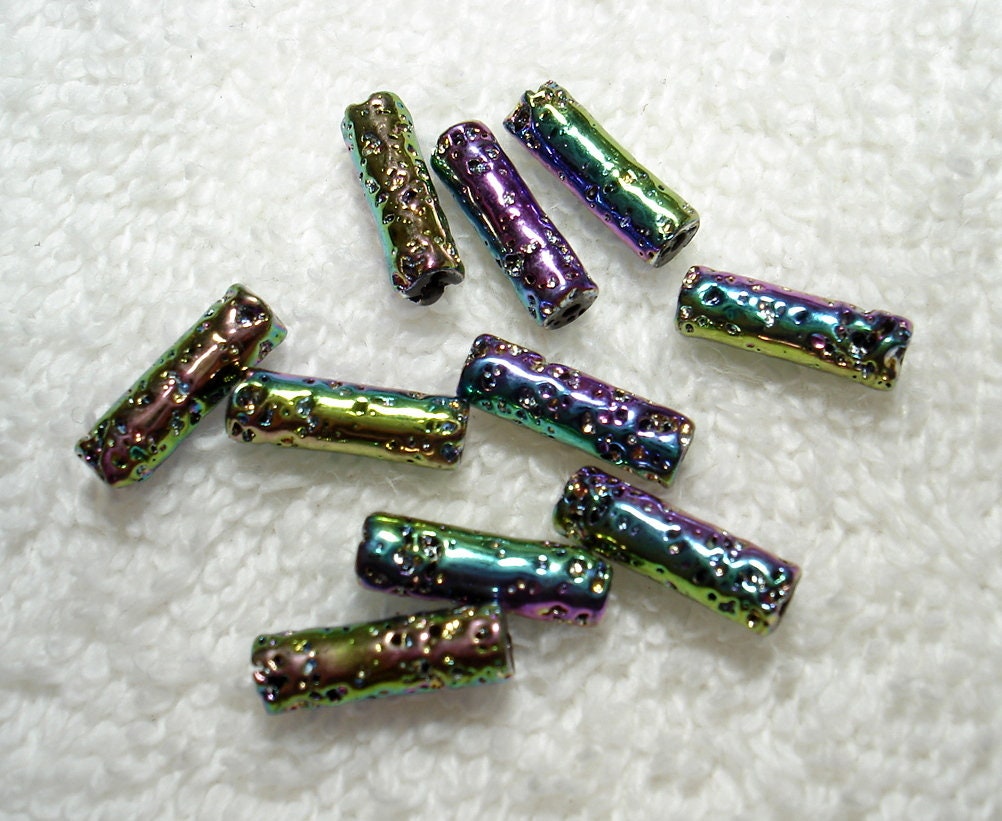 Green Electroplated Lava Rock Beads – Mardi Robyn