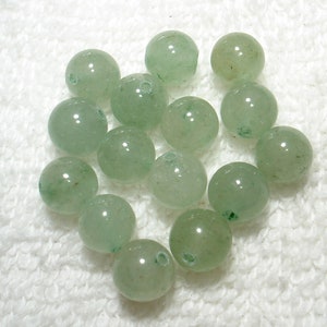 Natural Green Aventurine Grade B Gemstone Round 8mm Beads Qty 15 - B7291