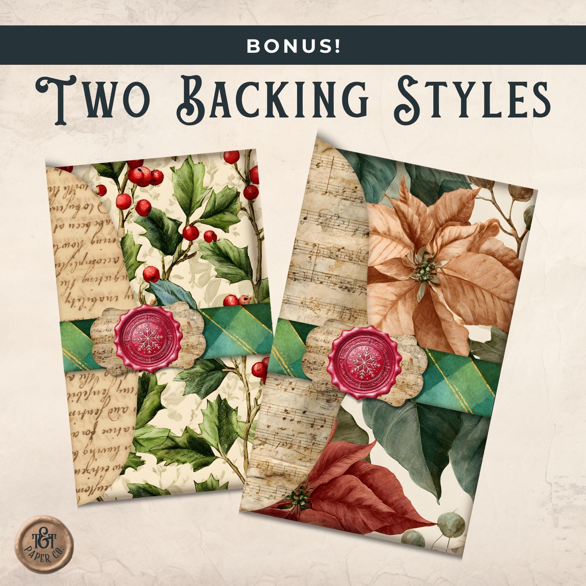 Vintage Christmas Folio Junk Journal - Loaded Pocket Classic Christmas ...