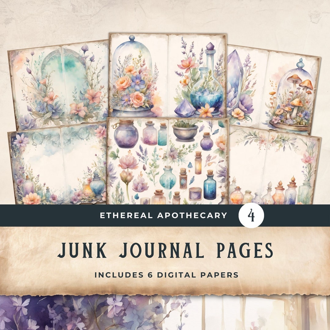 Apothecary Junk Journal Pages Herbal Grimoire Victorian Apothecary ...
