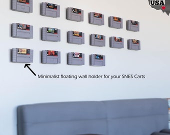 16-bit video game cartridge holder and retro Cartridge Wall Shelves & Display - Retro Gaming Decor for Collectors and Gamers