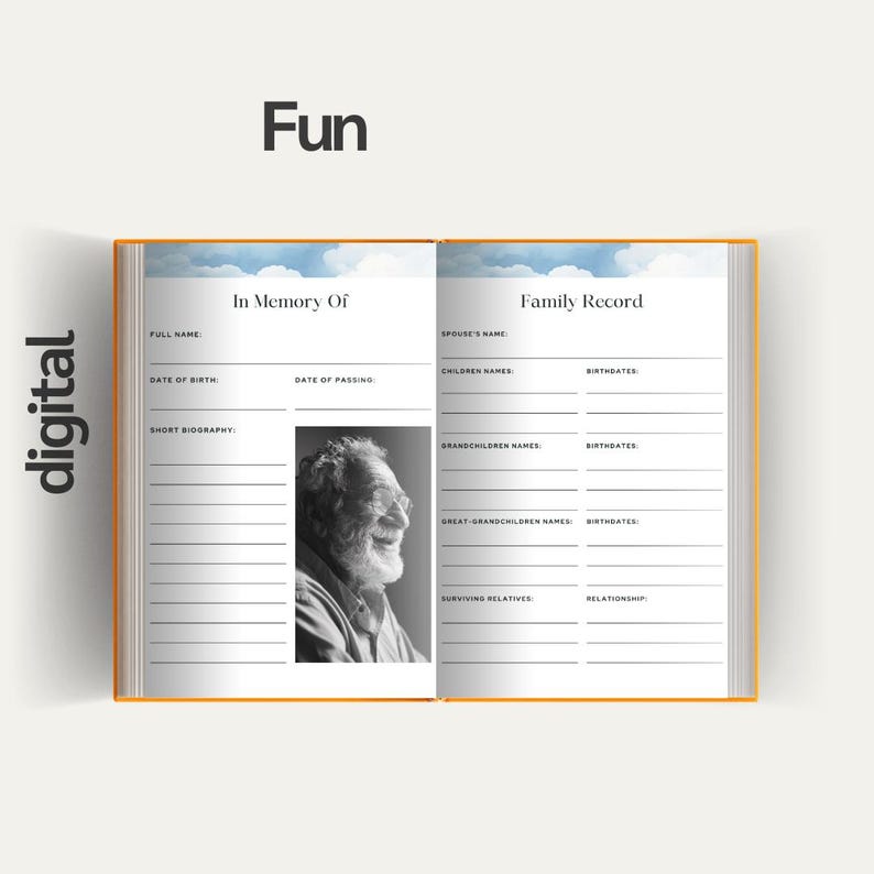 Editable Funeral Guest Book Template Celebrating the Life of Funeral ...