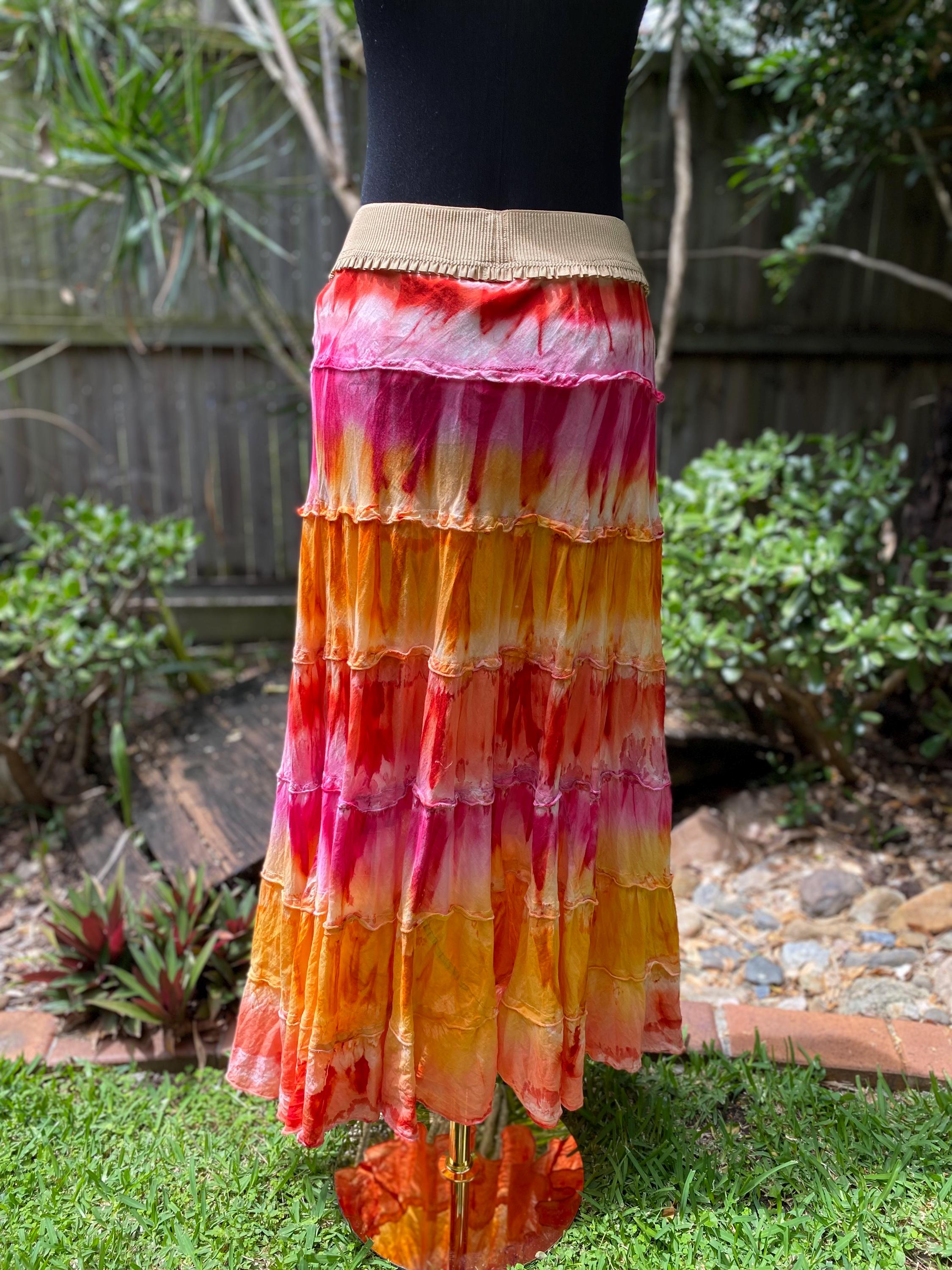 Jupe à Bulles Flowers By Zoe - Rose/orange Tie Dye, Taille M, Neuve Avec étiquettes