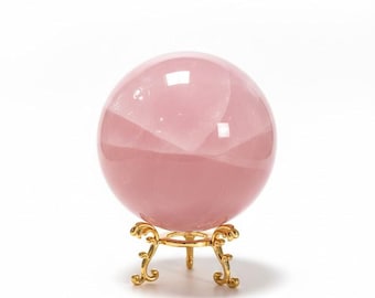 Madagascar Rose Quartz Crystal Sphere – Natural Pink Healing Stone Ball, Feng Shui Decor, Love & Calming Energy, Gift for Her