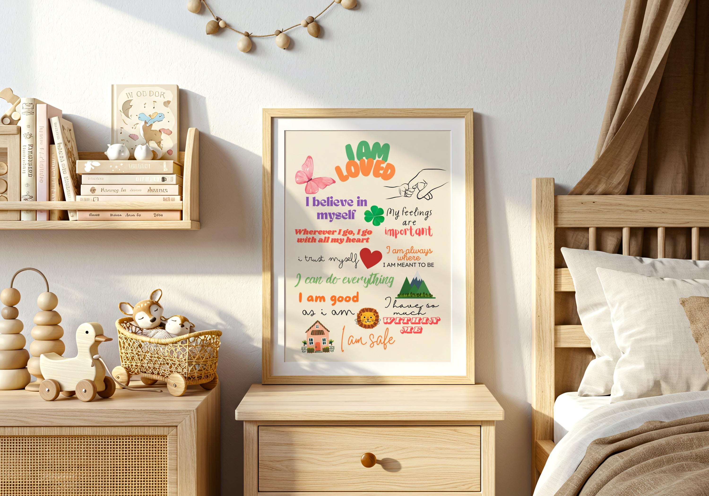 Kids Affirmation Poster – Positive Self-esteem Nursery Decor - Etsy