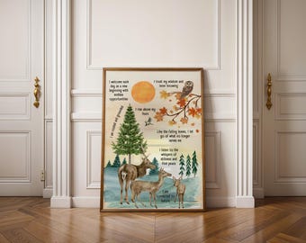 Woodland Kids Affirmation Poster – Nature Art (Digital Download)