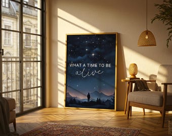 Starry Night Sky Art Print – Inspirational Quote Poster
