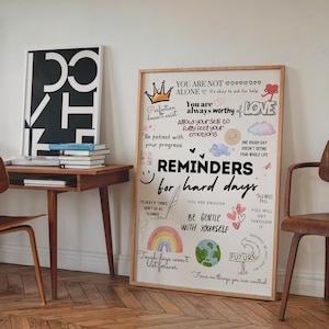 Mental Health Affirmation Poster – Reminders for Hard Days
