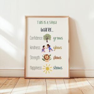 Positive Affirmation Print, Klassenzimmer Dekor, Kinderzimmer druckbare, Selbstwachstum Poster, psychische Gesundheit Kinder, Lehrer druckbar, Kindness Art