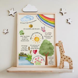 Kinder Affirmationsposter, Positives Denken Kinder, Motivationsposter Kinder, Kindergarten Poster, Achtsamkeit Kinder, Inspirationsposter